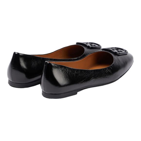 Tory Burch NWOB Georgia Slip-On Ballet Flats Wrinkle Black Size 9M - Picture 8 of 11